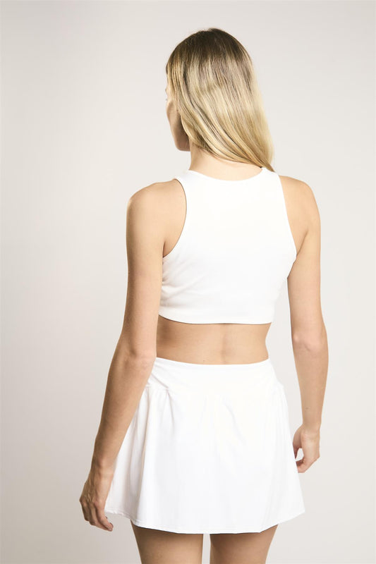 Off White Tank Crop-Top