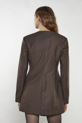 Brown Blazer Mini-Dress