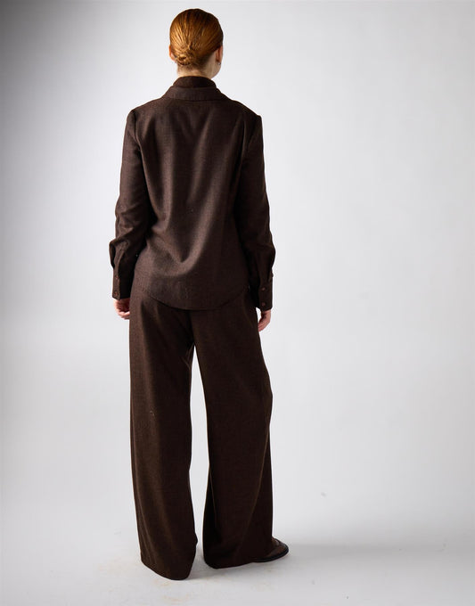 Dark Brown Drawstring Trousers
