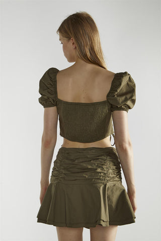 Khaki Tutu Mini -Skirt