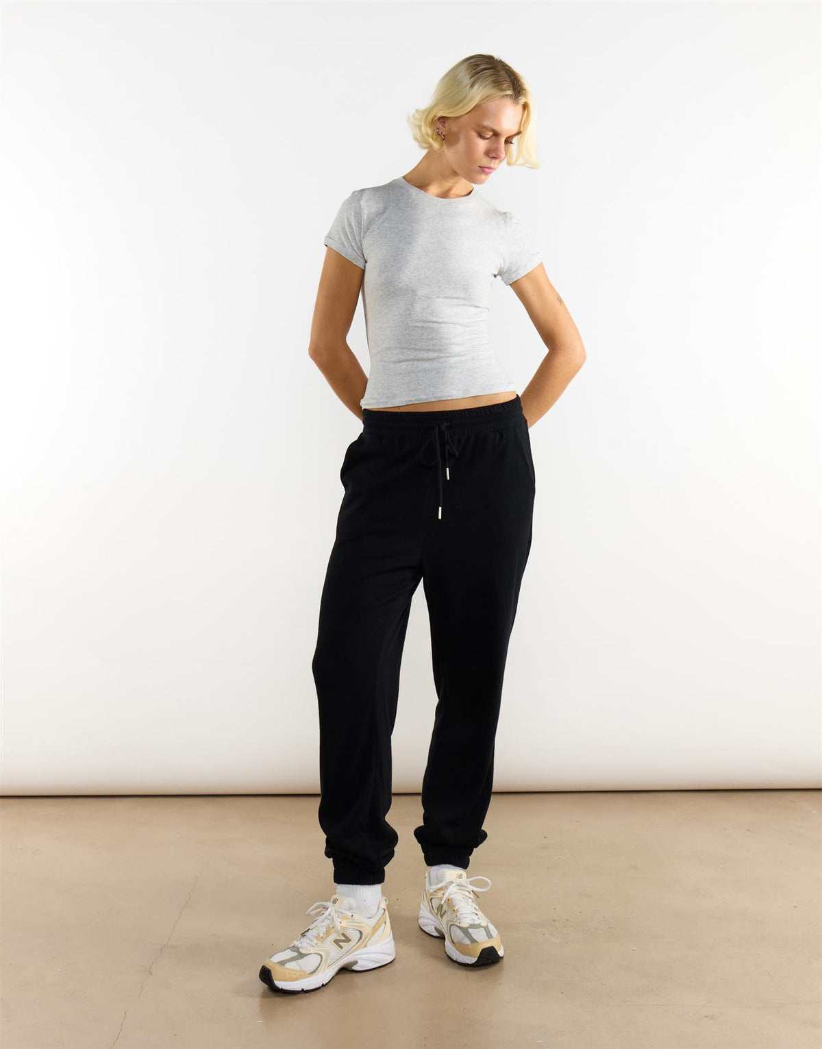 Light Grey Marl Fitness Short Sleeve Top