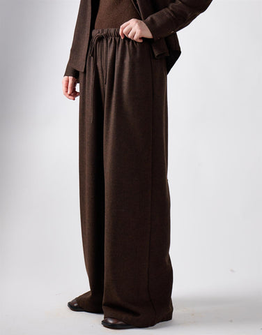 Dark Brown Drawstring Trousers