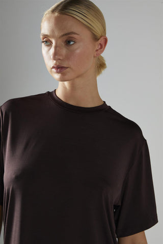 Chocolate-Brown Loose-Fit Top