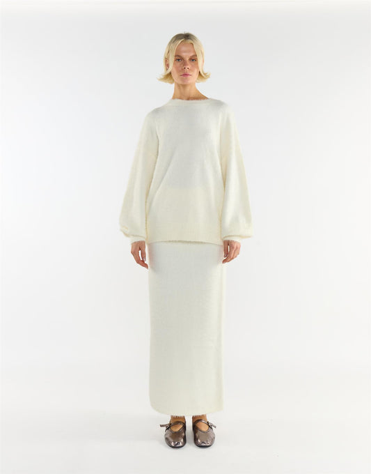 Cream Crew Neck Long Sleeve Cosy Jumper