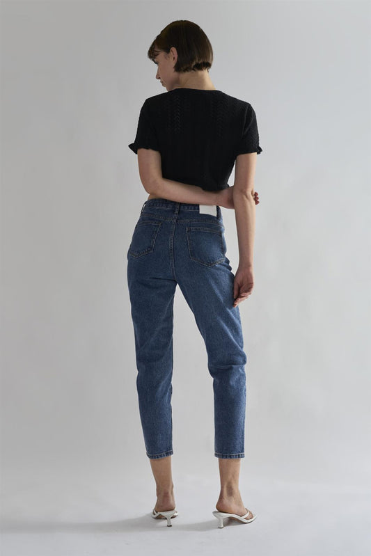 Black Ruffle Crop Tops