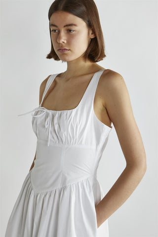 White  Skater Midi-Dress