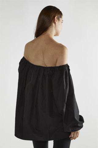 Black Bardot Long-Sleeve Top