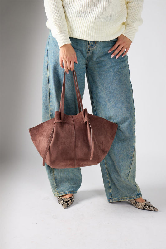 Soft Knot Everyday Tote - Dark Brown
