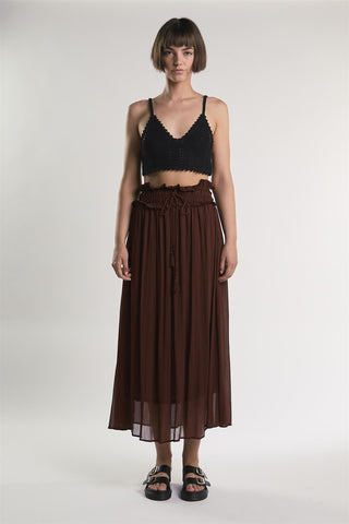 Black Sleeveless-V-Neck-Crochet Crop-Top