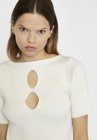 Cut Out Crop Top - Vanilla