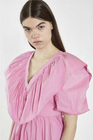 Bubblegum Pink Puff Sleeve Mini Dress
