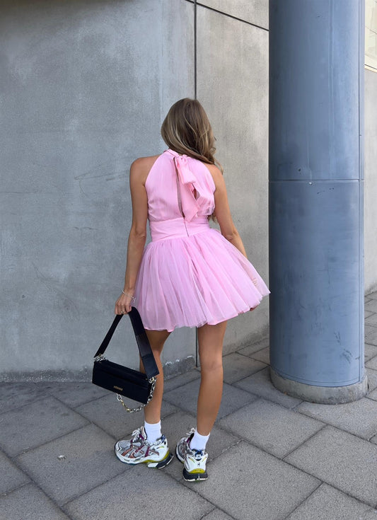 Liberty Tulle Mini Dress -Pretty Pink