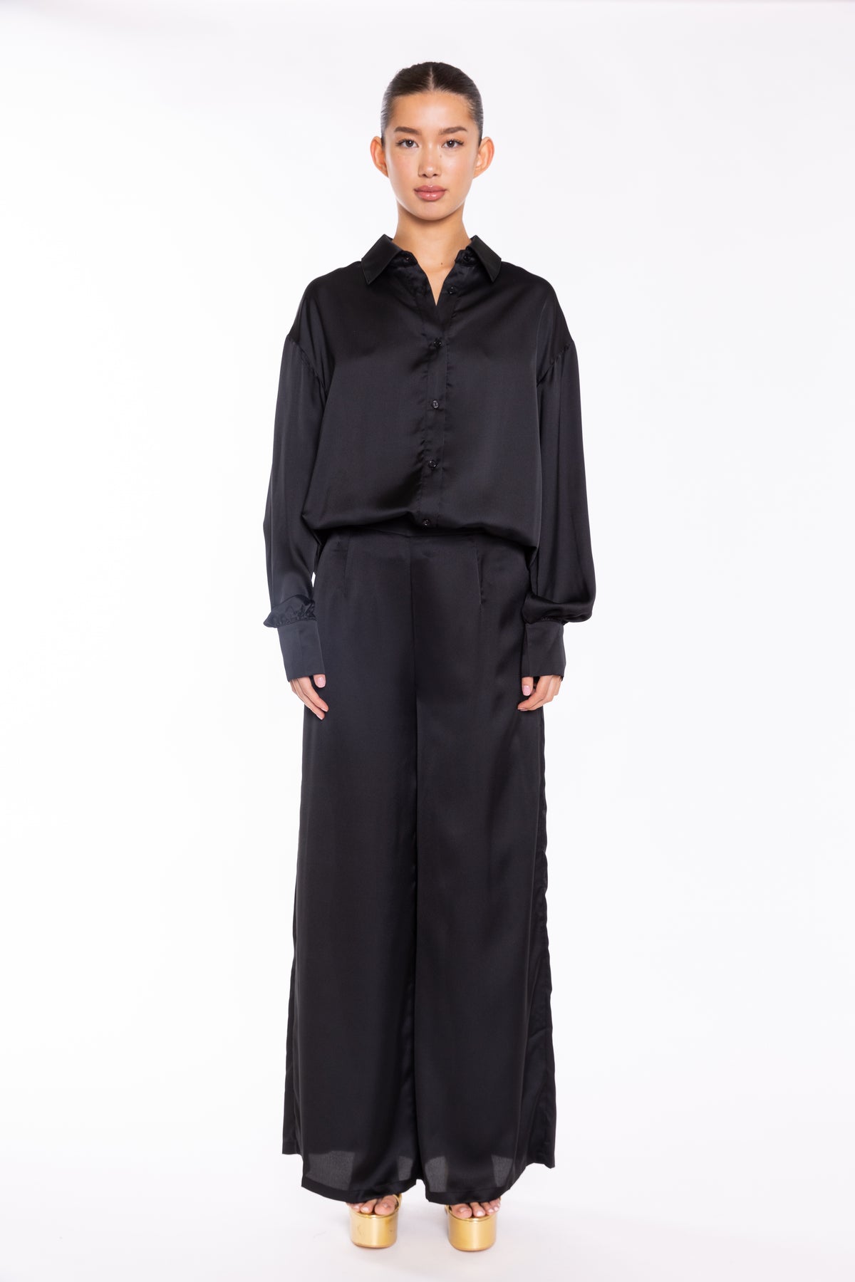 Black Wide Leg Trousers