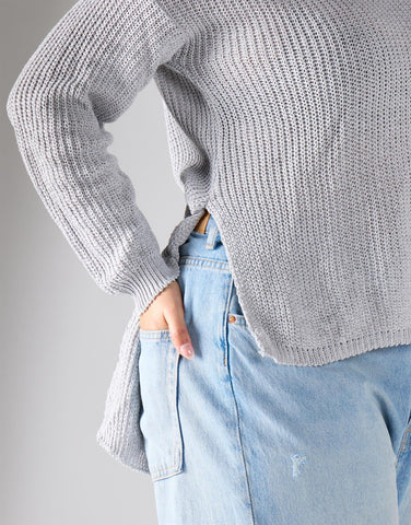 Glamorous Curve Grey Marl Knitwear Jumper