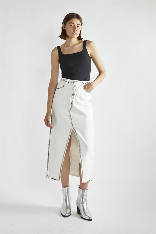 Square Neck Tank Top - Black