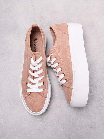 Blush Platform Ankle Trainers