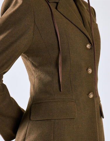 Deep Khaki Hourglass Blazer Jacket