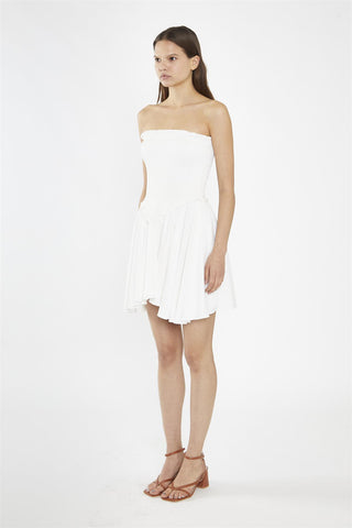 Off-White Smocked Mini-Dress