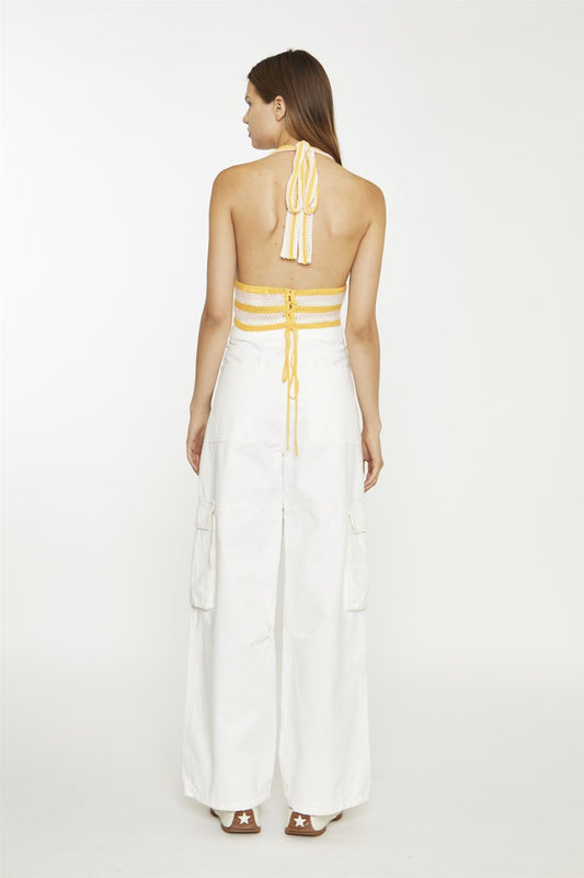 Off White Cargo High-Waist-Trousers