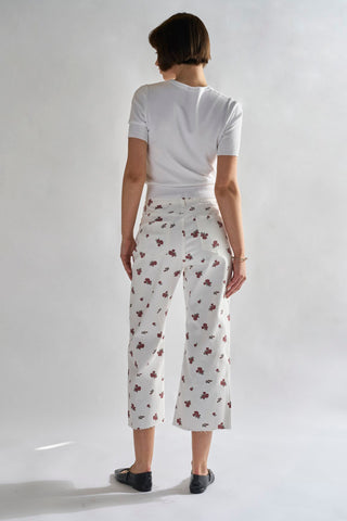 Glamorous Womens White Ditsy Denim Jeans