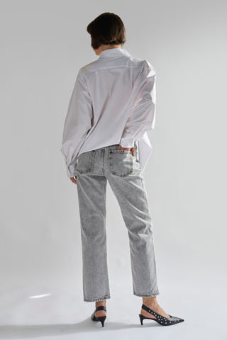 Bleach-Acid Black Straight Jeans