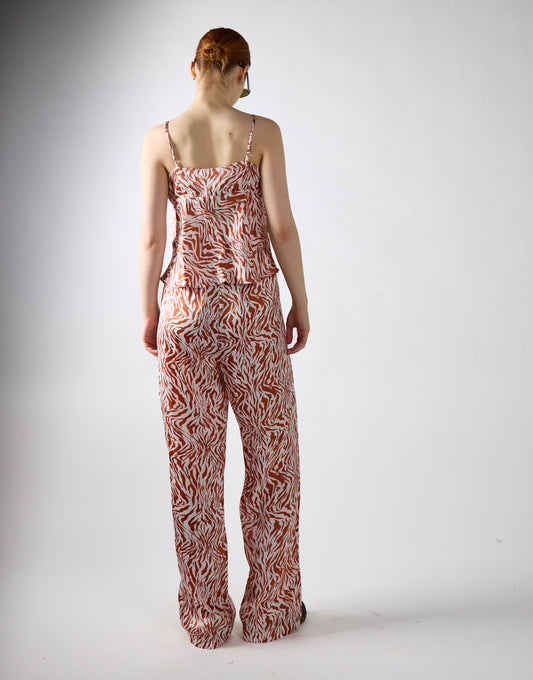 Glamorous Care Tan Zebra Print High Waisted Trousers