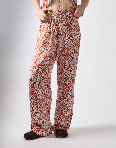 Glamorous Care Tan Zebra Print High Waisted Trousers