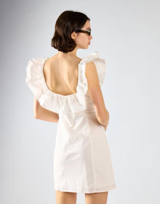 Glamorous Care Ruffle Square Neck Mini Dress