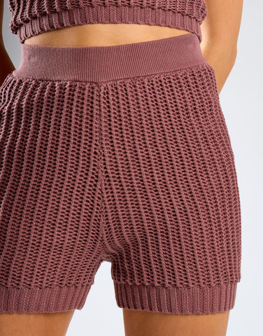 Mink Ribbed Shorts