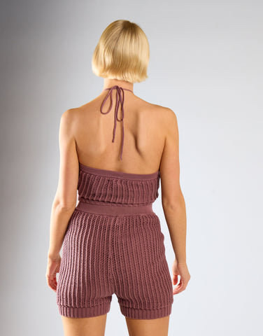 Mink Ribbed Shorts