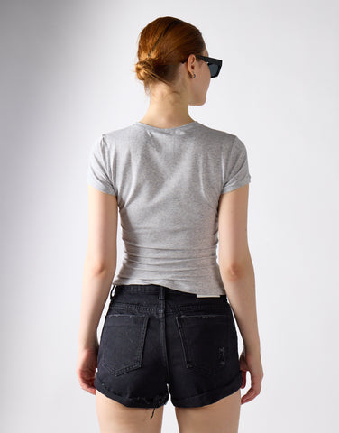 Glamorous Women's Black Denim High-Waist-Shorts