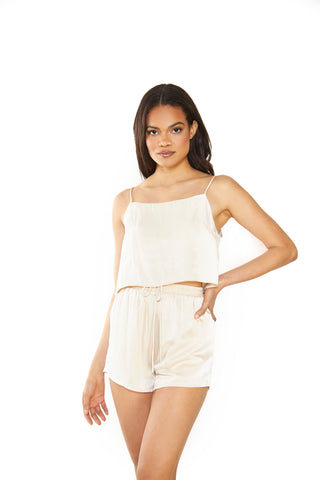 Vest Tops - Light Stone Satin
