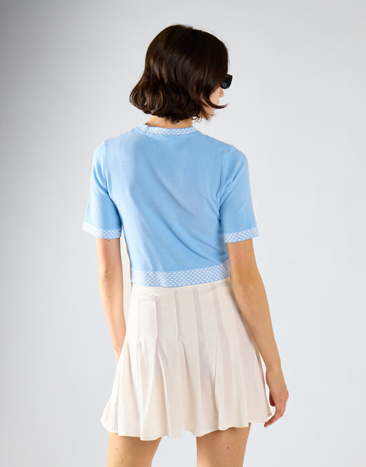 Glamorous Off White Pleated Mini Skirt