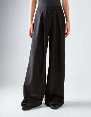 Black High-Waisted Wide-Leg Trousers