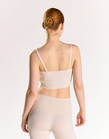 Off White Strappy Crop Top