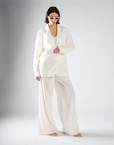 White Oversized-Blazer