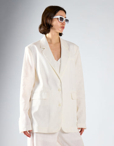 White Oversized-Blazer
