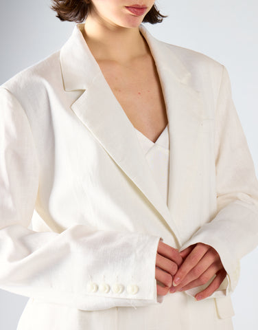 White Oversized-Blazer