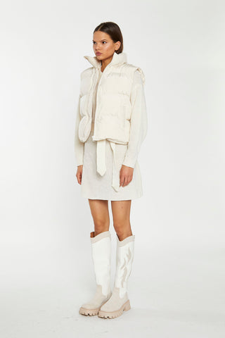 Cream Puffer Gilet