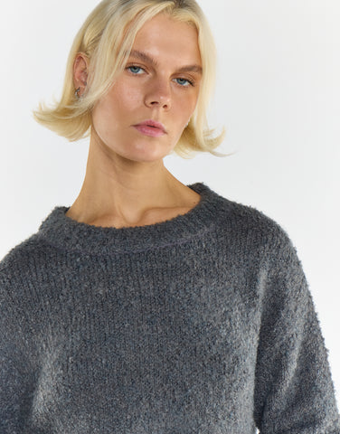 Dark-Grey Crew-Neck Jumper