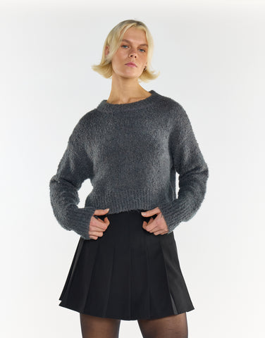 Dark-Grey Crew-Neck Jumper