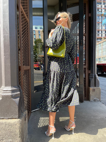 Rosebud Floral Tiered Wrap Front Midaxi-dress