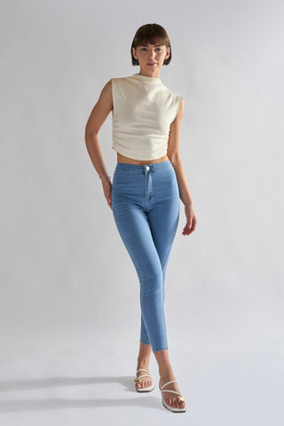 Glamorous Bleach Stonewash Skinny Jeans