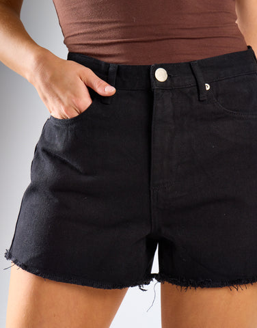 Black High Waisted Shorts