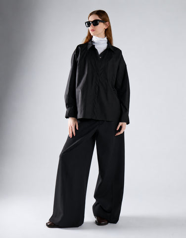 Black Wide-Leg Trousers