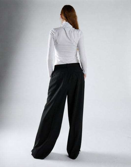 Black Wide-Leg Trousers