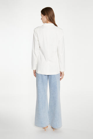 White Double-Breasted Blazer