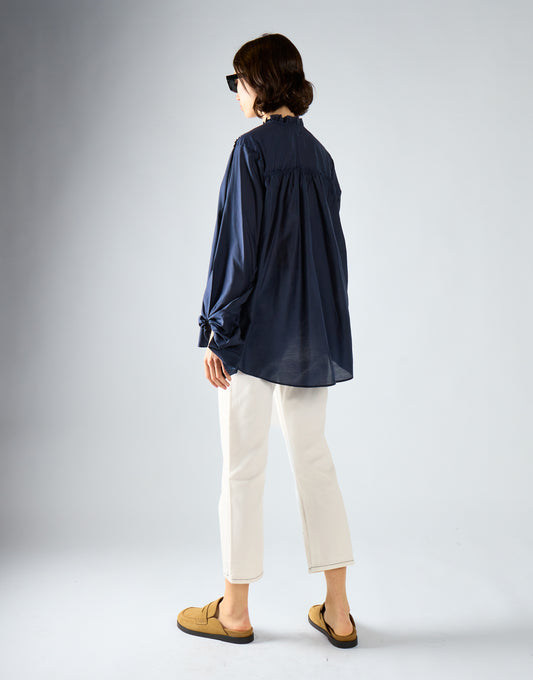 White High-Waisted Ankle Length-Jeans