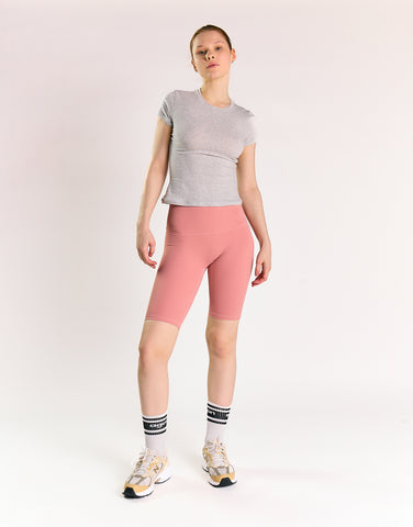 Glamorous Move Dusty Rose High Waisted Shorts