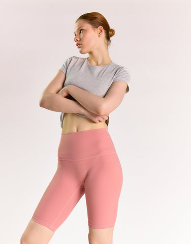 Glamorous Move Dusty Rose High Waisted Shorts